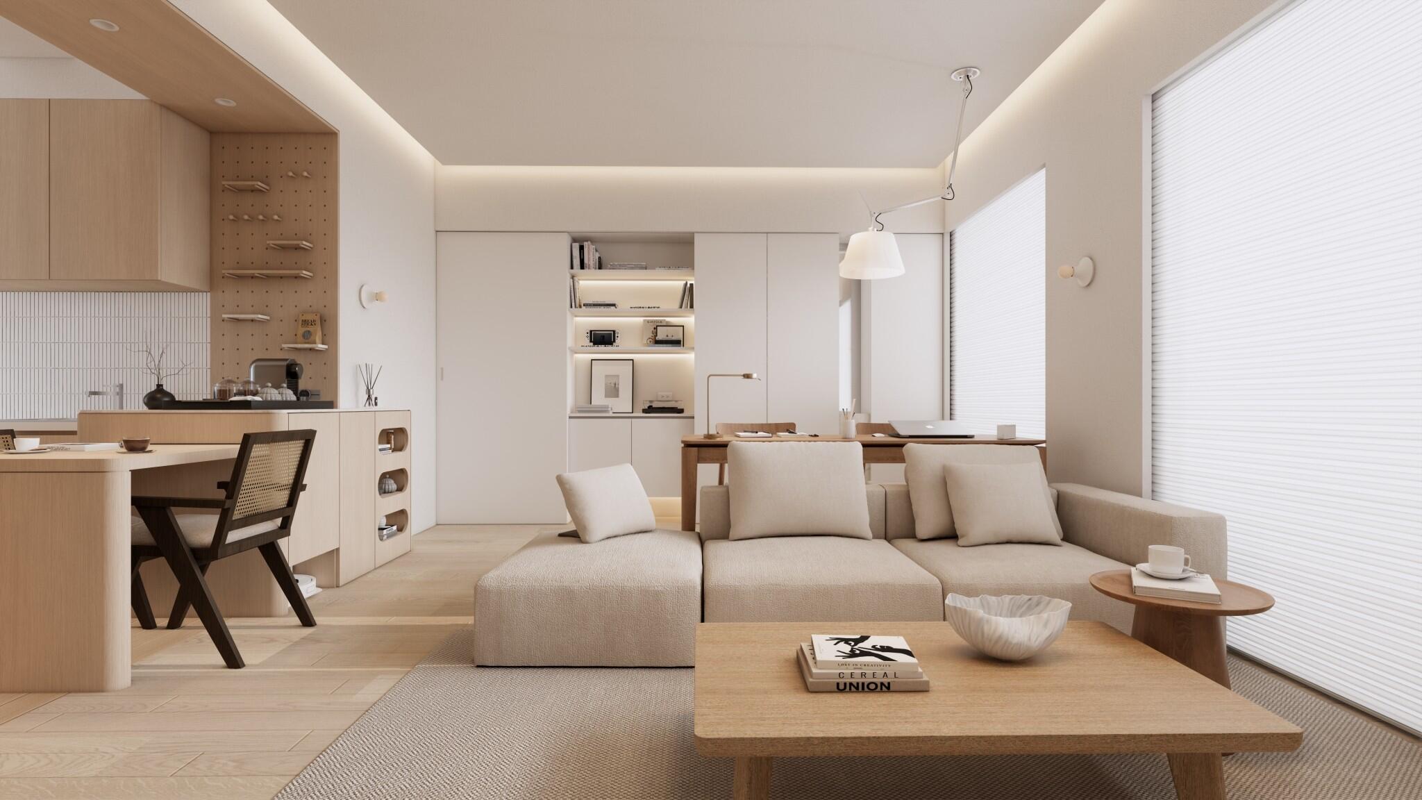 暮色緩落 23坪,2房2廳,日式極簡風,新成屋