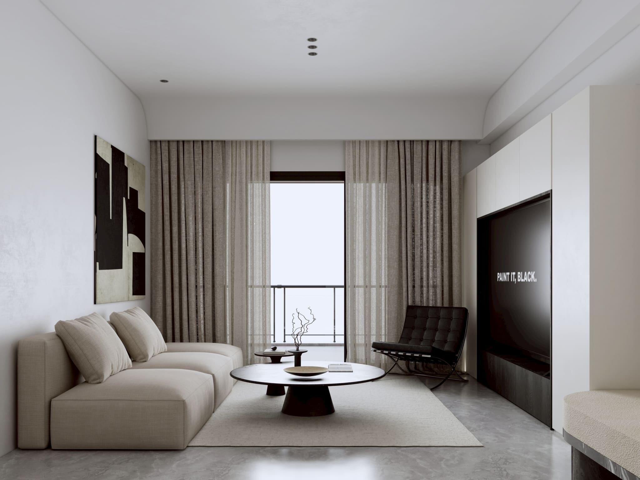 弧境之間 25坪,3房2廳,現代極簡風,新成屋